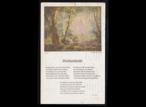 Lyrik-AK Bunte Reihe 79 - A. Broch: Waldandacht, Gedicht von Leberecht Dreves