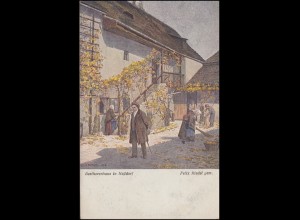 Wiener Kunst Ansichtskarte Felix Riedel: Beethovenhaus in Nußdorf, AACHEN 1918