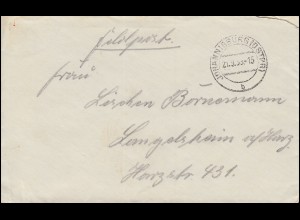 Feldpost FP 12490 Post Sammelstelle Hannover Brief JOHANNISBURG (OSTPR.) 21.9.39