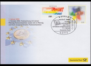 Euro-Einführung: SSt Bonn 1.1.02: Verwendung Pf-Werte, Doppelnominale und Euro