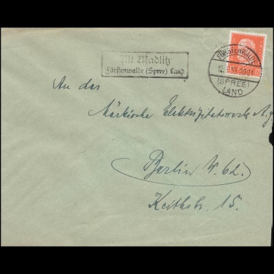 Strausberg 45 Wiederaufbau schwarz mit 916+928 Brief BERLIN 25.7.46