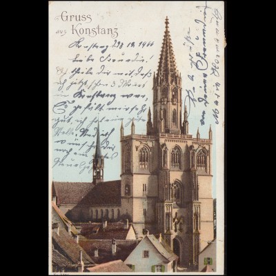 Ansichtskarte Gruss aus Konstanz Münster, KONSTANZ 30.12.1900