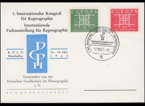1. Kongreß für Reprographie / Fotografie-Ausstellung SSt. KÖLN-DEUTZ 17.10.1963