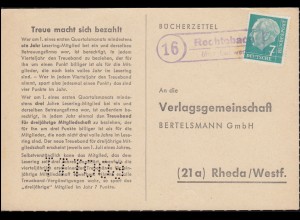 Landpost Rechtebach über Eschwege - ohne Tagesstempel auf Postkarte nach Rheda 