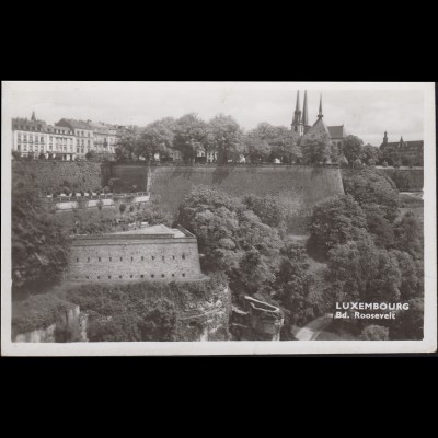 Luxemburg Ansichtskarte Luxembourg: Boulevard Roosevelt, 1.7.1951