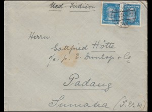 393 Goethe auf Auslandsbrief MÜNCHEN 24.6.1926 nach PADANG 22.7.26 auf Sumatra