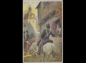 Volksliederkarte Es ritten drei Reiter zum Tore hinaus, LICHTENRADE 19.4.1919