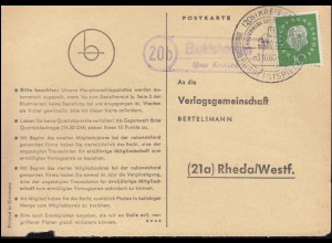 Landpost Eboldshausen über Kreiensen Postkarte SSt KREIENSEN 2.10.60 nach Rheda