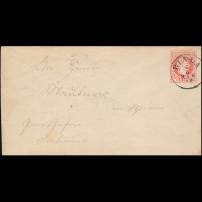 Österreich Umschlag 60I Kaiser Franz Joseph 5 Kr. BIAWIA 6.6.1879 nach WIEN 7.6.