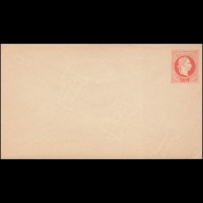 Österreich Umschlag 60I Kaiser Franz Joseph 5 Kr. Klappenschnitt IV, ungebraucht