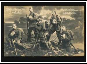 AK Krieg Niederländisches Dankgebet Nr. 694/1, Feldpost NEERSEN 5.6.1916