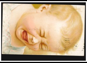 Künstler-AK Kinder: Weinendes Kind mit Tränen im Gesicht, HANNOVER 4.6.1921