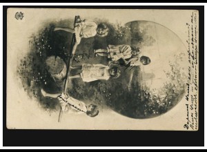 Rußland Kinder-Ansichtskarte Mädchen auf der Wippe, TIFLIS 2.11.1904