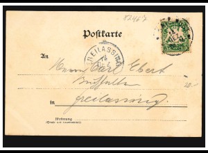 AK Gruss von Partenkirchen Totalansicht, per BAHNPOST 14.12.1897