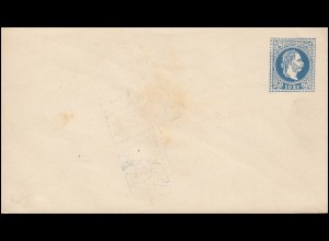 Österreich Umschlag 45 Kaiser Franz Joseph 10 Kr., ungebraucht, fleckig