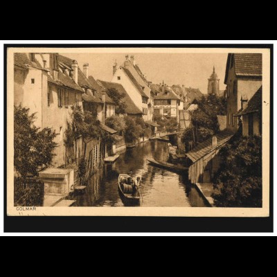 AK Colmar: La Petite Venise, Feldpostkarte 3.1.1917 mit schwachem Briefstempel