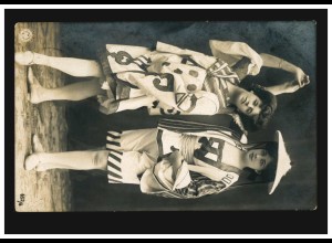 Mode-AK Frauen in asiatischer Kleidung, ALTENGAMME (BZ. HAMBURG) 1914