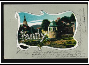 Ansichtskarte Vornamen: Fanny, Wehrmauer einer Stadt, TUTTLINGEN 23.10.1904