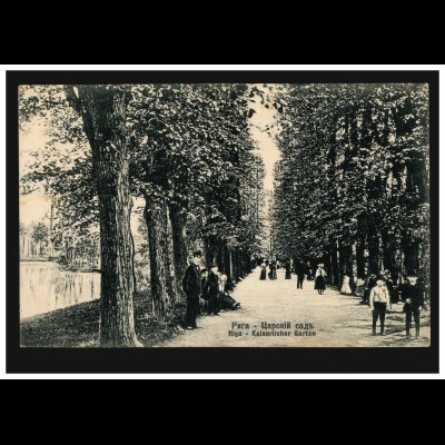 Riga: Kaiserlicher Garten, Feldpost 31.1.1918 mit BS Landwehr-Inf.-Regt. 388 