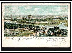 Frankreich AK Metz: Panorama, 10.4.1901 nach HANNOVER 12.4.01