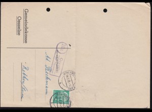 Landpost-Stempel Oesselse über HANNOVER 4.2.1959 auf Drucksache nach Rethen