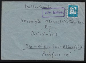 Landpost-Stempel 2179 Osterbruch auf Drucksache OTTERNDORF 24.4.1963