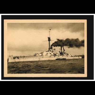 Foto-AK Schiffe: Versenkung der deutschen Flotte in Scapa Flow: S.M.S. König