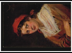 Künstler-AK Oscar Graef: Resi - Frauenportrait, HILDEN 4.5.1918
