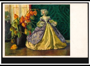 Künstler-AK Stan. Bender: Stillleben, Künstler-Postkarte 135, beschriftet 1918