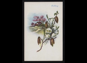 No. 1713/1 "Frühling" Schneeglöcken vor Kirschblüte an Bauernhaus, ungebraucht