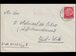Landpost-Stempel Grauen über Buchholz (Kr. Harburg) auf Brief BUCHHOLZ LAND 1937