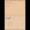959-962 Taube 1-5 Mark als 2 Zehnfachfrankaturen als R-Pk BERLIN 29.6.1948, gepr