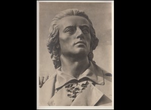 AK Schiller - Detail des Goethe-Schiller-Denkmals in Weimar, ungebraucht
