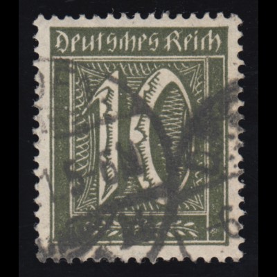 159b Ziffer 10 Pf schwarzoliv, DRESDEN 1921, BPP-Befund Tworek einwandfrei
