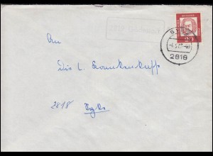 Landpost-Stempel 2819 Gödestorf auf Brief SYKE 4.9.1963
