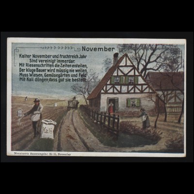 Monatsserie Bauernregeln: Nr. 11 November Kalisyndikat GmbH Aschendorf 8.12.1912
