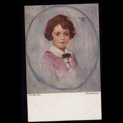 Kinder-AK Cornelia Max: Studienkopf - Ein Mädchenportrait, Primus-Postkarte