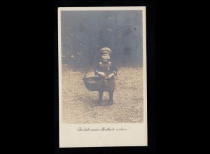 Kinder-AK Weinender Junge: Ich habe meine Brotkarte verloren! ZENSUR AACHEN 1917
