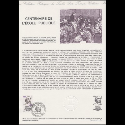 Collection Historique: L'Ecole Publique Jules Ferry - Schule / Lehrer 26.9.1981