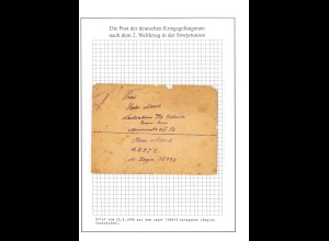 Kriegsgefangenenpost Brief aus dem Lager 7099/4 Karaganda Kasachstan 22.6.1948