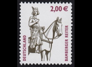 2314 SWK Euro 2,00 Einzelmarke mit SCHWARZER UNgerader Nr. **