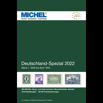 MICHEL Deutschland Spezial 2022 Band 1 (bis April 1945)