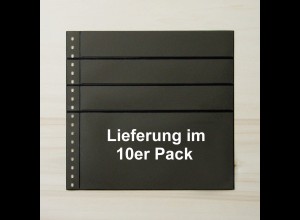 LINDNER Omnia Einsteckblatt 081 schwarz 3x 43 + 1x 141 mm - 10er-Packung