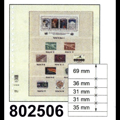LINDNER-T-Blanko-Blätter Nr. 802 506 - 10er-Packung
