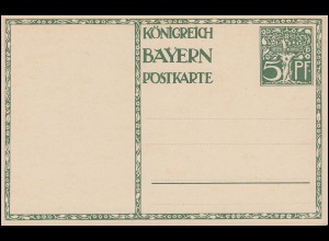 Bayern Sonderpostkarte P 91I/02 Geburtstag Buchdruck Prunkkutsche, ** 