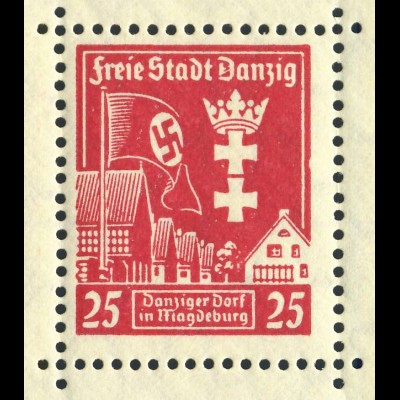 Danzig Block 3I Leistungsschau 1937 mit Plattenfehler I, postfrisch **
