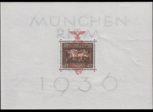 Block 10 mit rotem Aufdruck München-Riem, postfrisch **