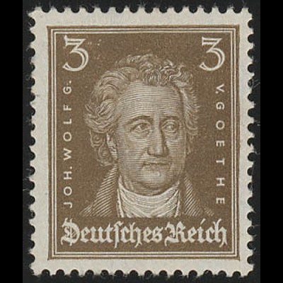 385 Köpfe berühmter Deutscher 3 Pf Goethe dklbraun **