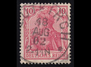 71 Germania 10 Pf. Deutsches Reich ohne WZ, O