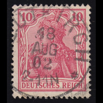 71 Germania 10 Pf. Deutsches Reich ohne WZ, O